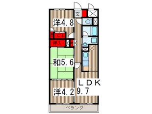 マ－ブル小手指の物件間取画像